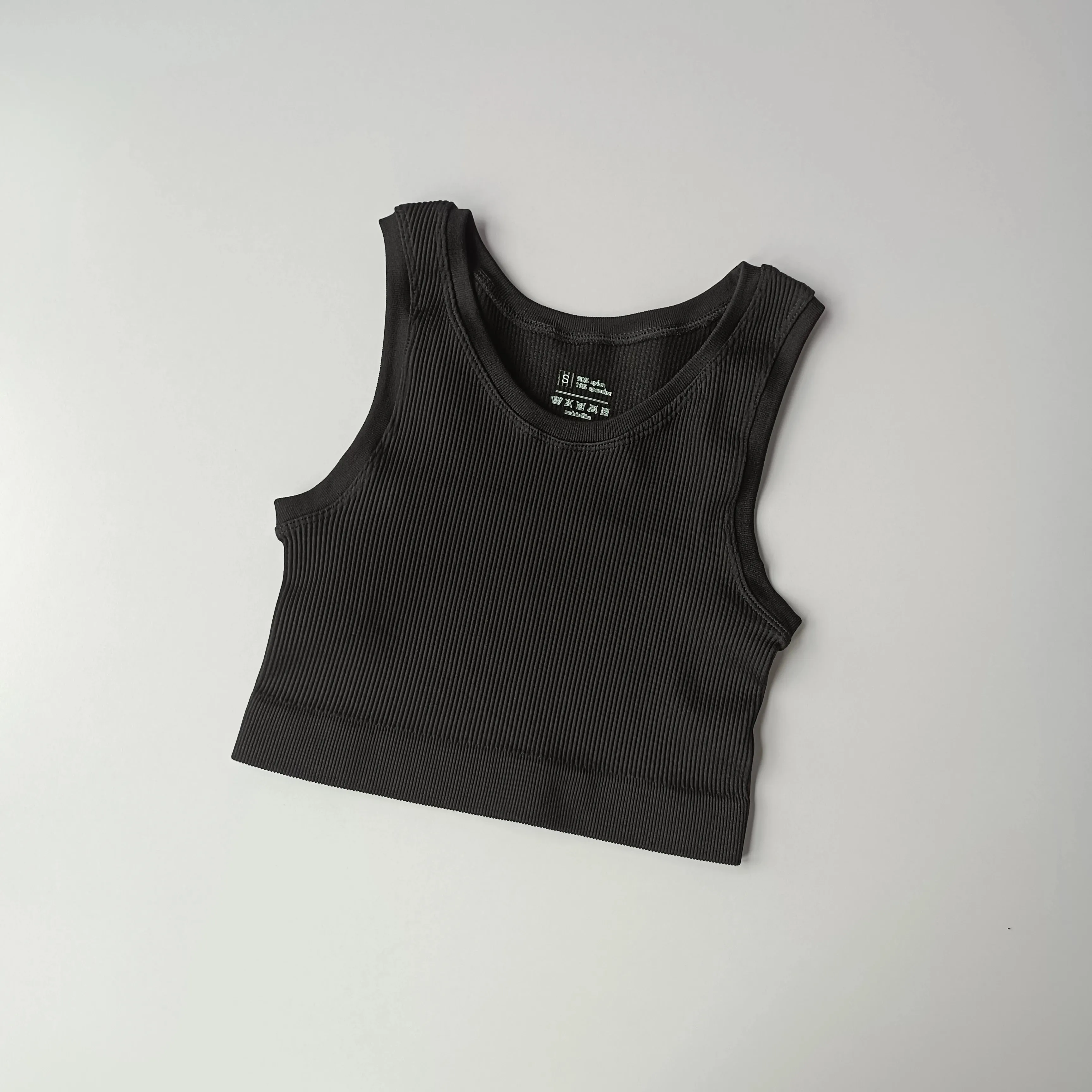 Sexy Women Yoga Gym Sports Vest - Fitness Running Short Vest, Solid Color Knitted Off Shoulder Gym Yoga Top