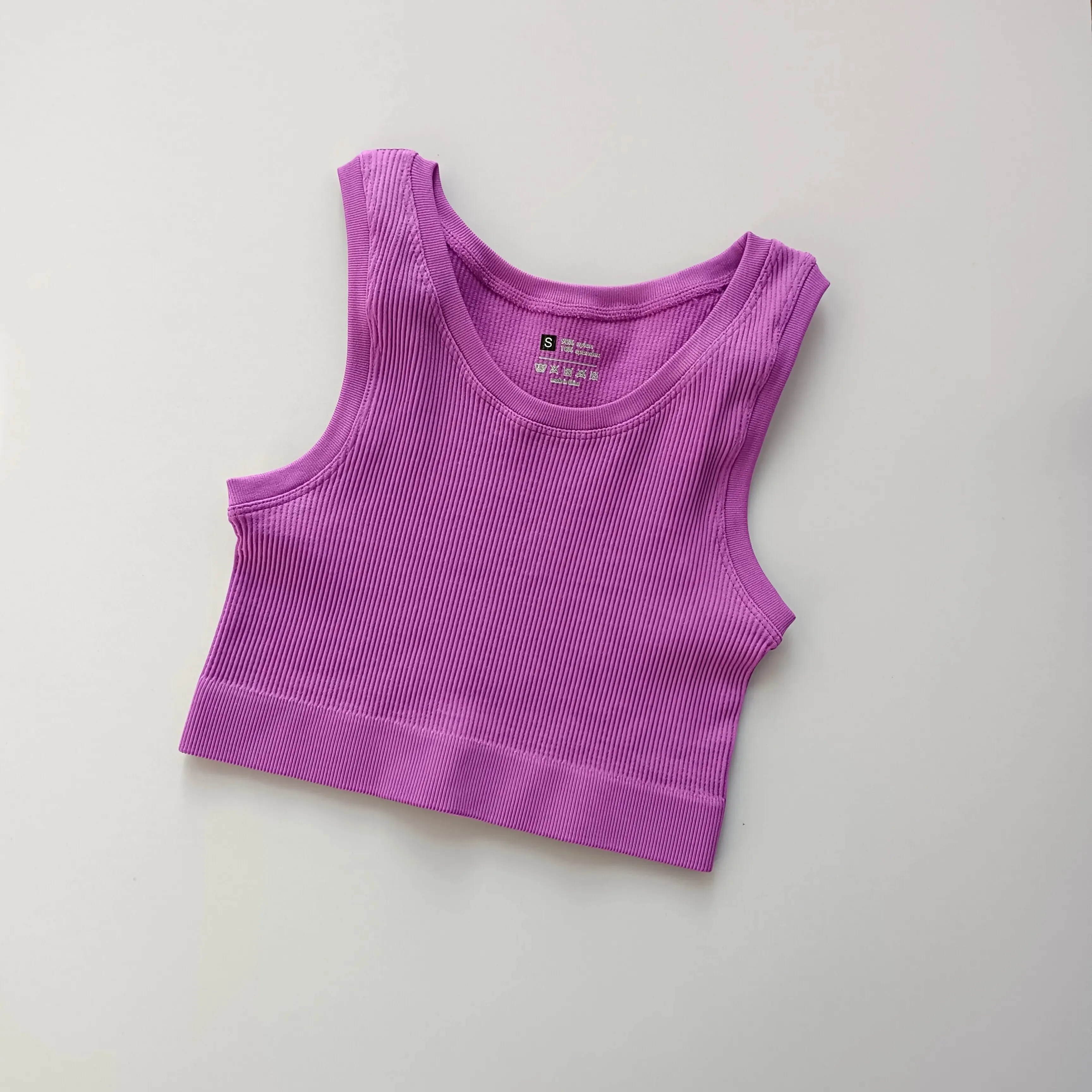 Sexy Women Yoga Gym Sports Vest - Fitness Running Short Vest, Solid Color Knitted Off Shoulder Gym Yoga Top