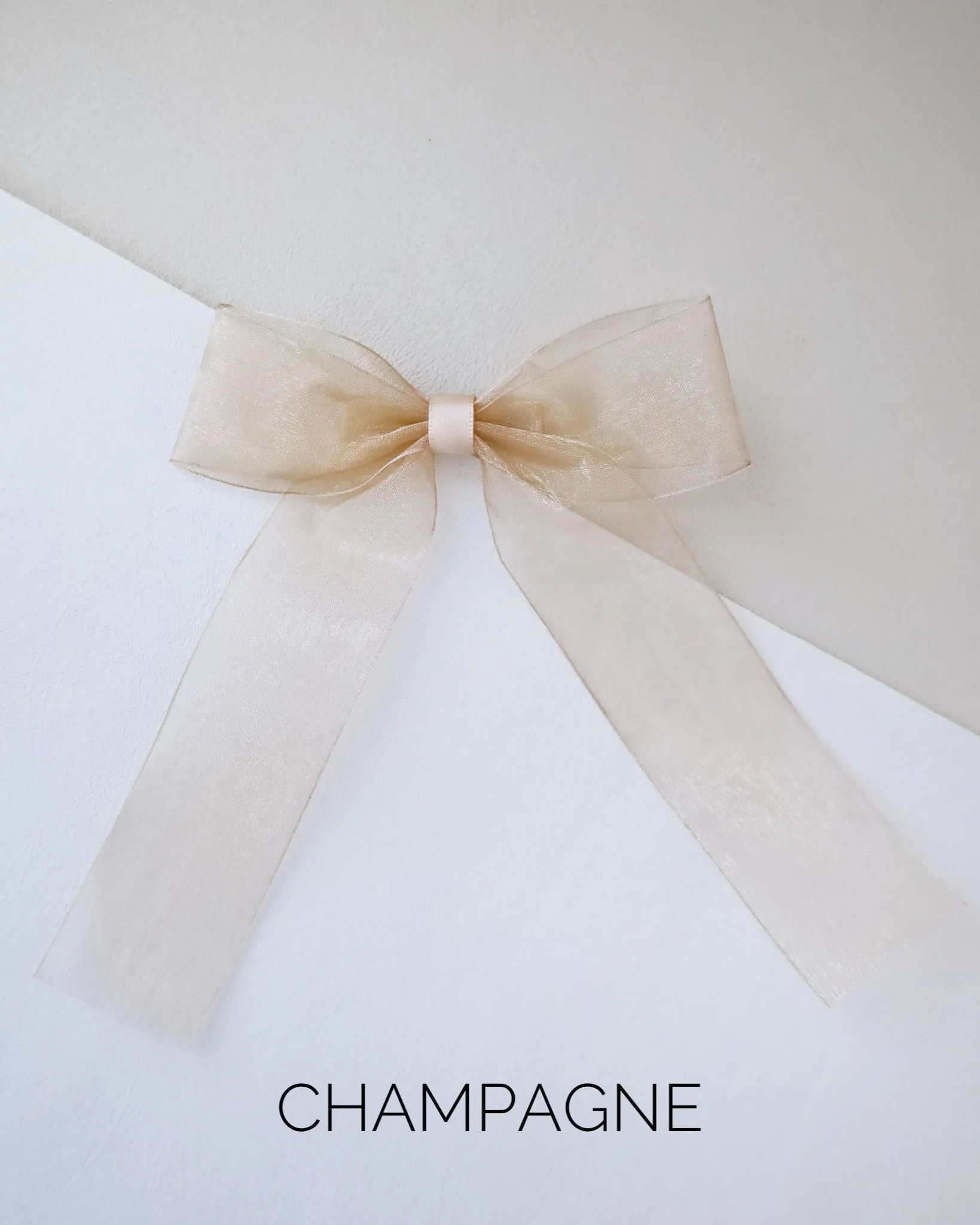 Sheer Organza Long Tail Hair Bows