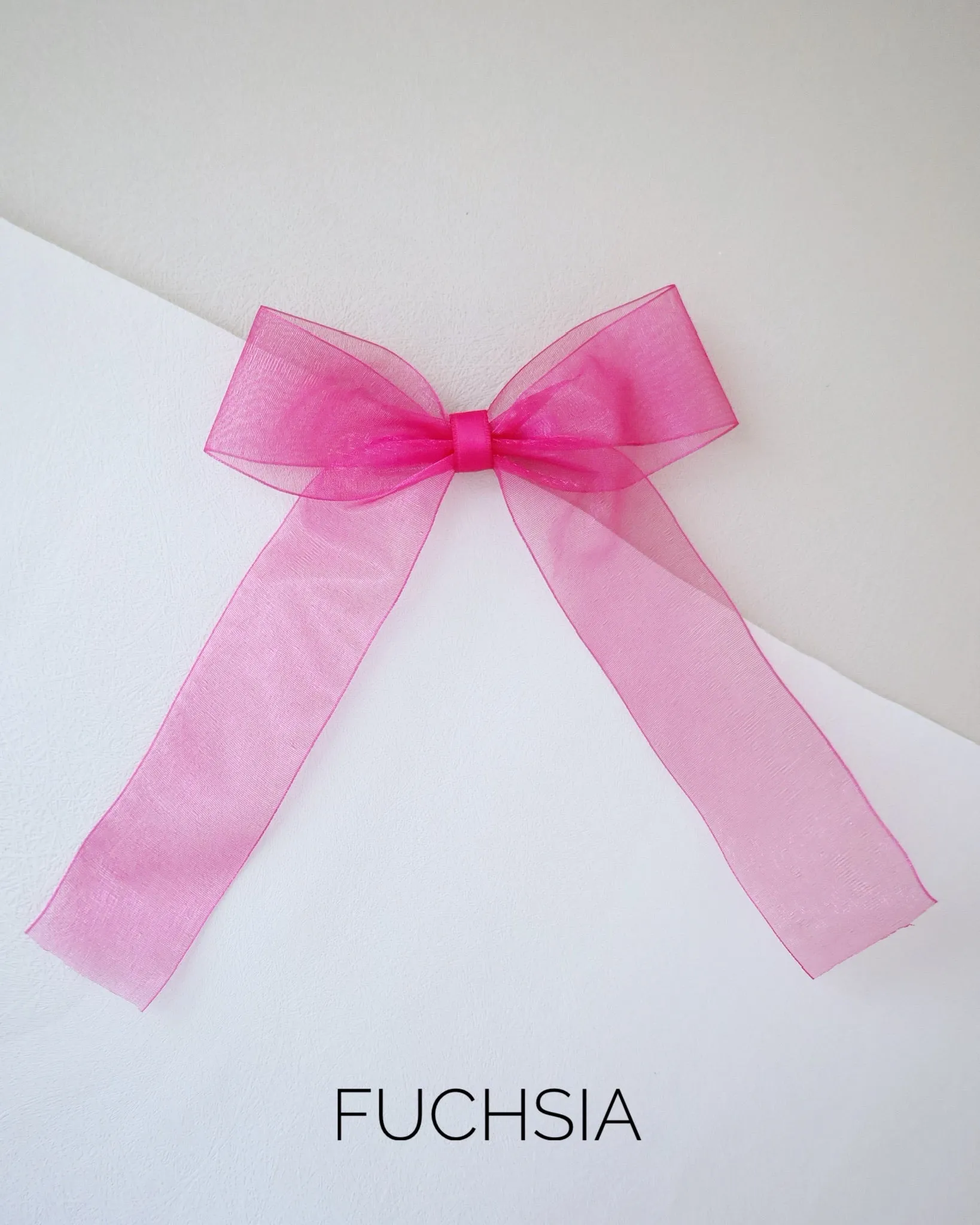 Sheer Organza Long Tail Hair Bows