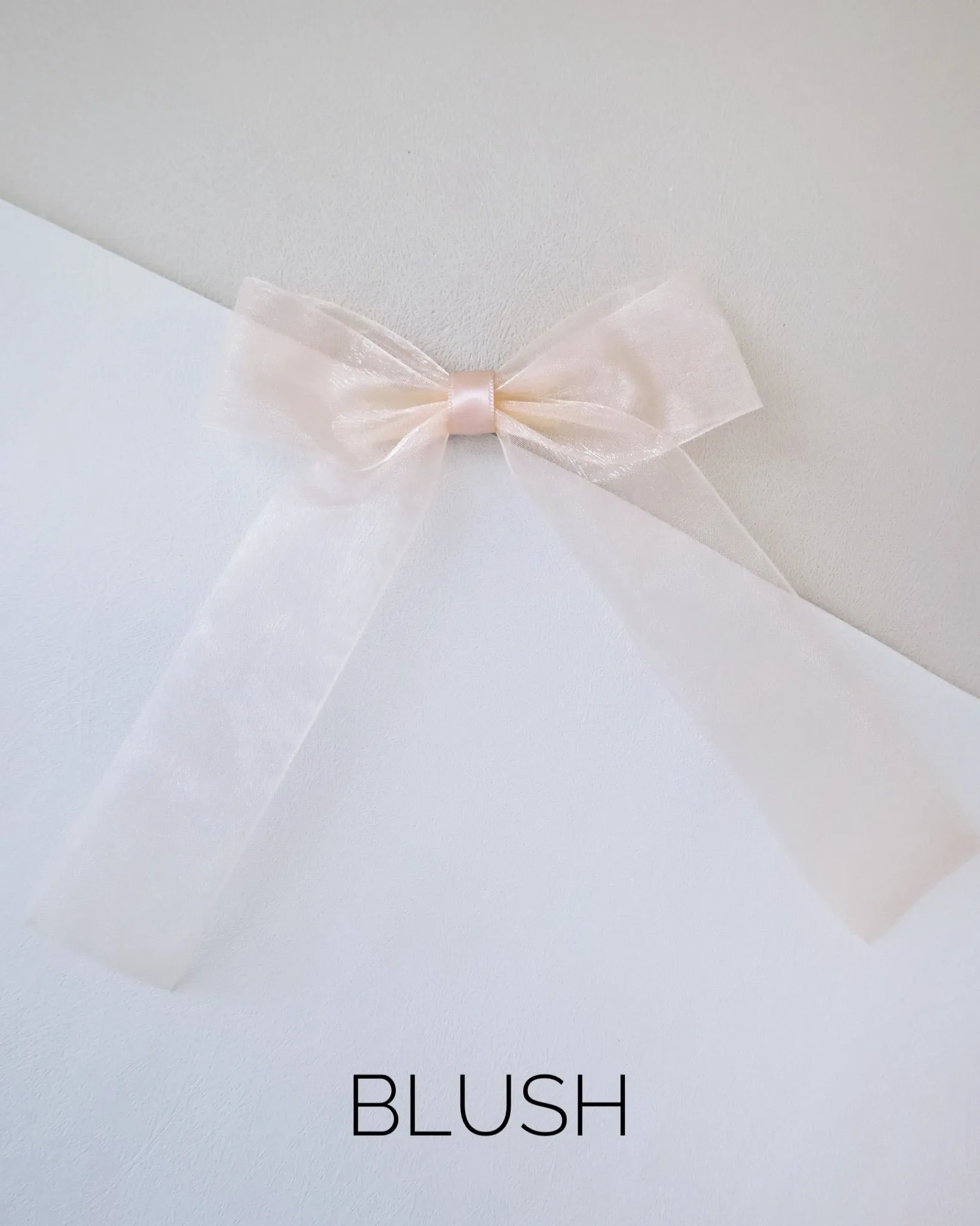 Sheer Organza Long Tail Hair Bows