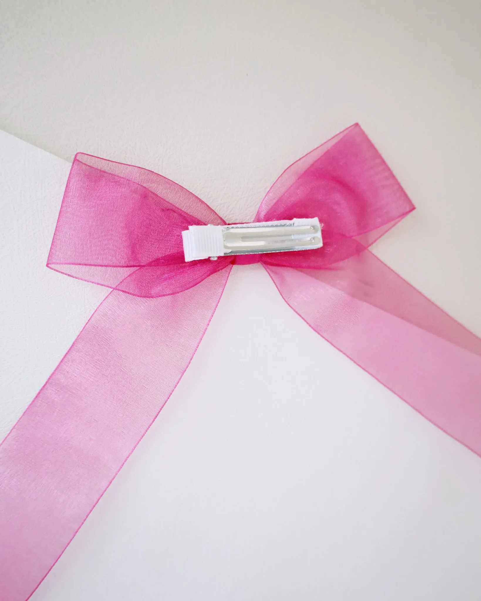Sheer Organza Long Tail Hair Bows