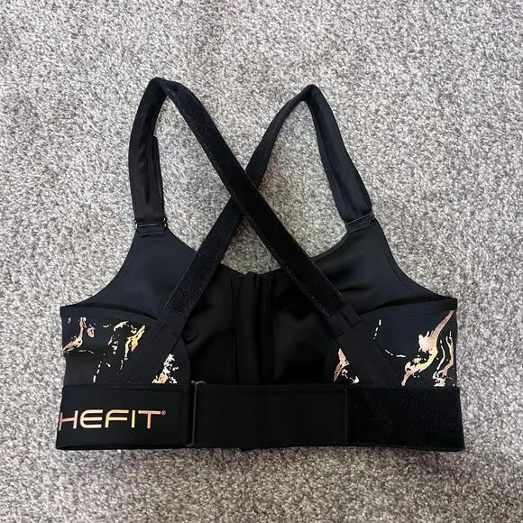 SHEFIT Flex Criss Cross Black Sports Bra Medium Support