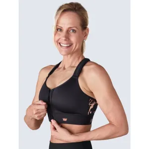 SHEFIT Flex Criss Cross Black Sports Bra Medium Support