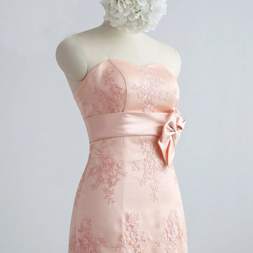 Short Bridesmaid Dress, Lace Bridesmaid Dress, Sleeveless Bridesmaid Dress, Sweet Heart Bridesmaid dress, Mini Wedding Party Dress, LB0344