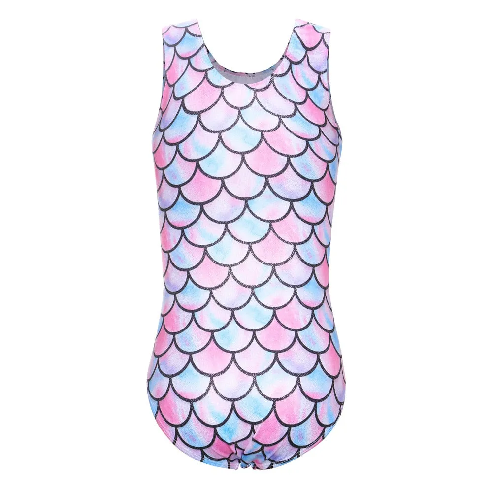 Sleeveless Mermaid Gymnastics Leotard