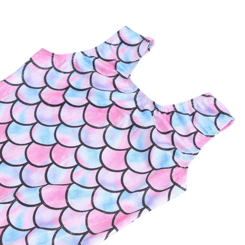 Sleeveless Mermaid Gymnastics Leotard