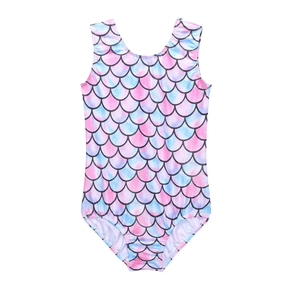 Sleeveless Mermaid Gymnastics Leotard