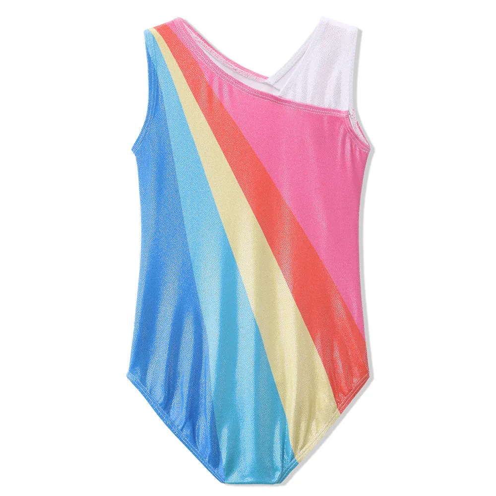 Sleeveless Rainbow Gymnastics Leotard
