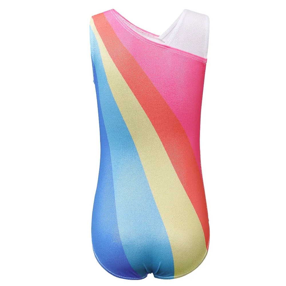 Sleeveless Rainbow Gymnastics Leotard