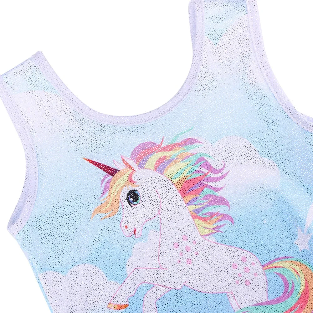 Sleeveless Unicorn Gymnastics Leotard