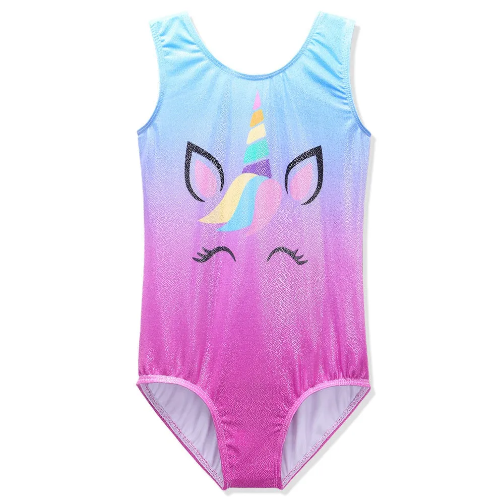 Sleeveless Unicorn Gymnastics Leotard