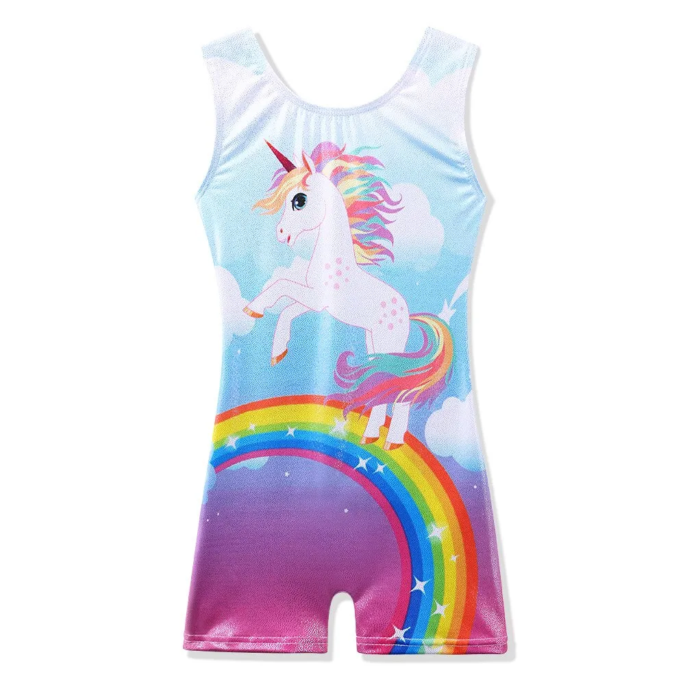 Sleeveless Unicorn Gymnastics Unitard (Leotard)