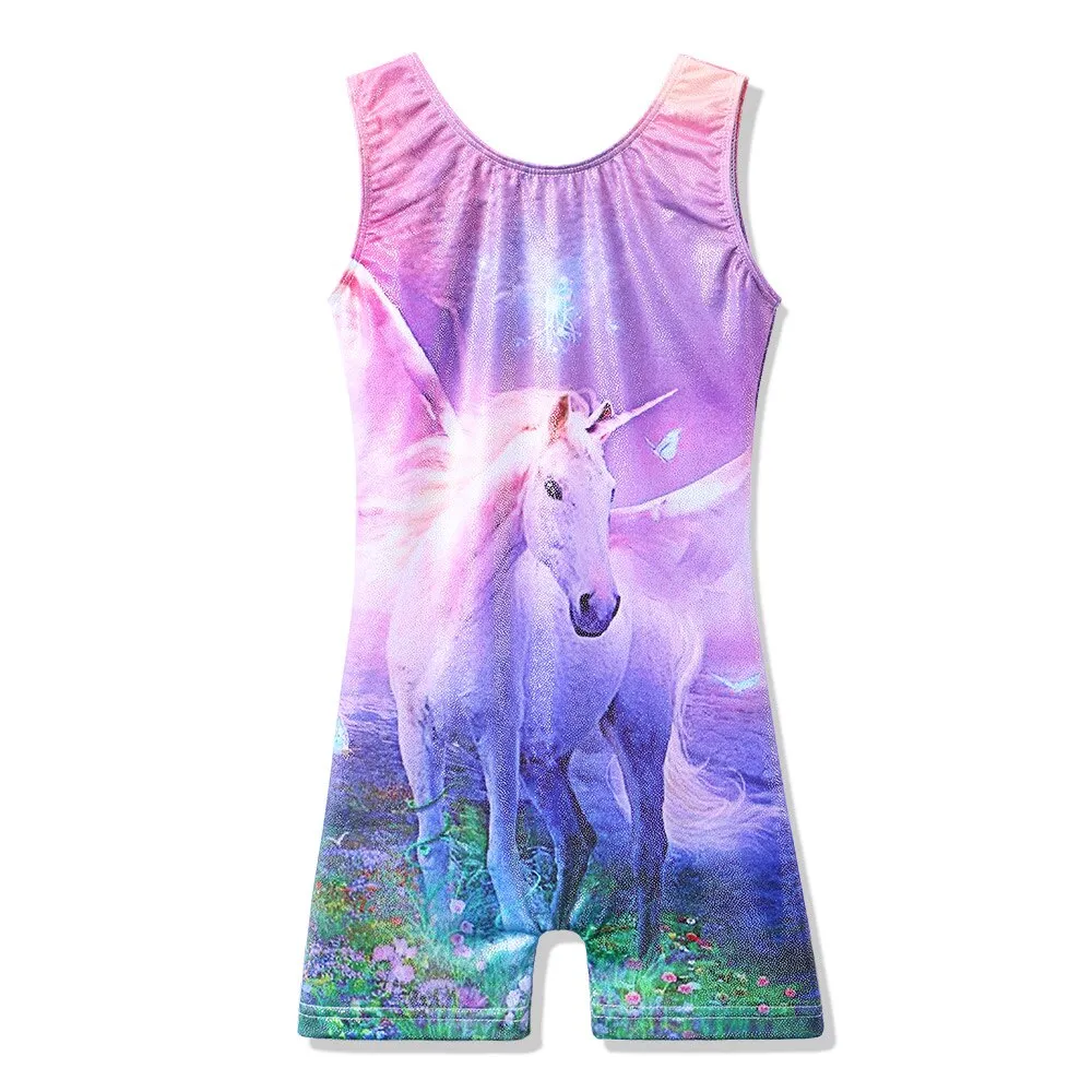 Sleeveless Unicorn Gymnastics Unitard (Leotard)
