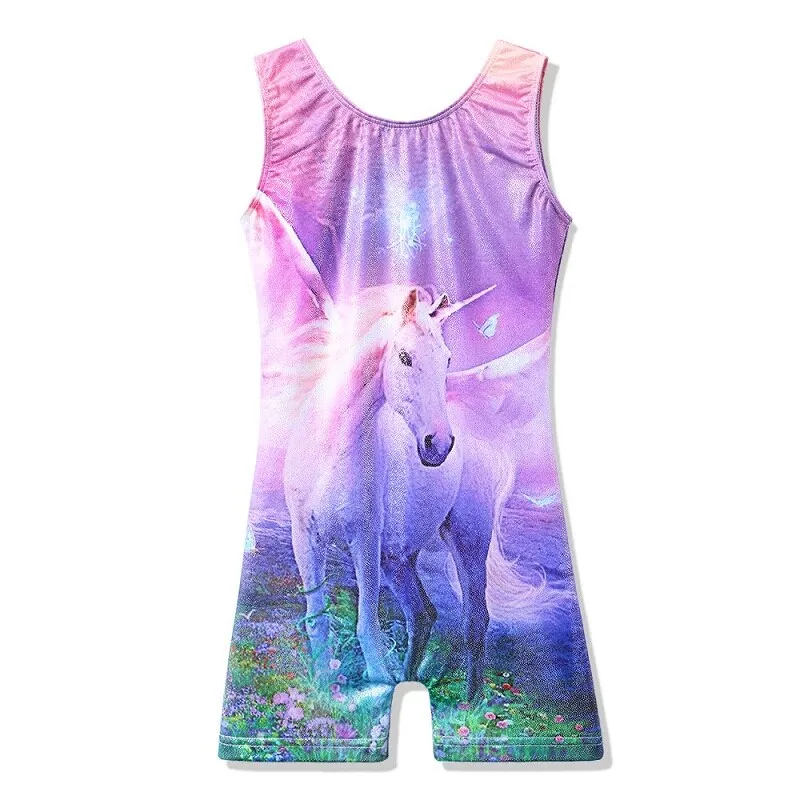 Sleeveless Unicorn Gymnastics Unitard (Leotard)