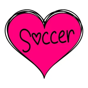 Soccer Heart Graphic Decal