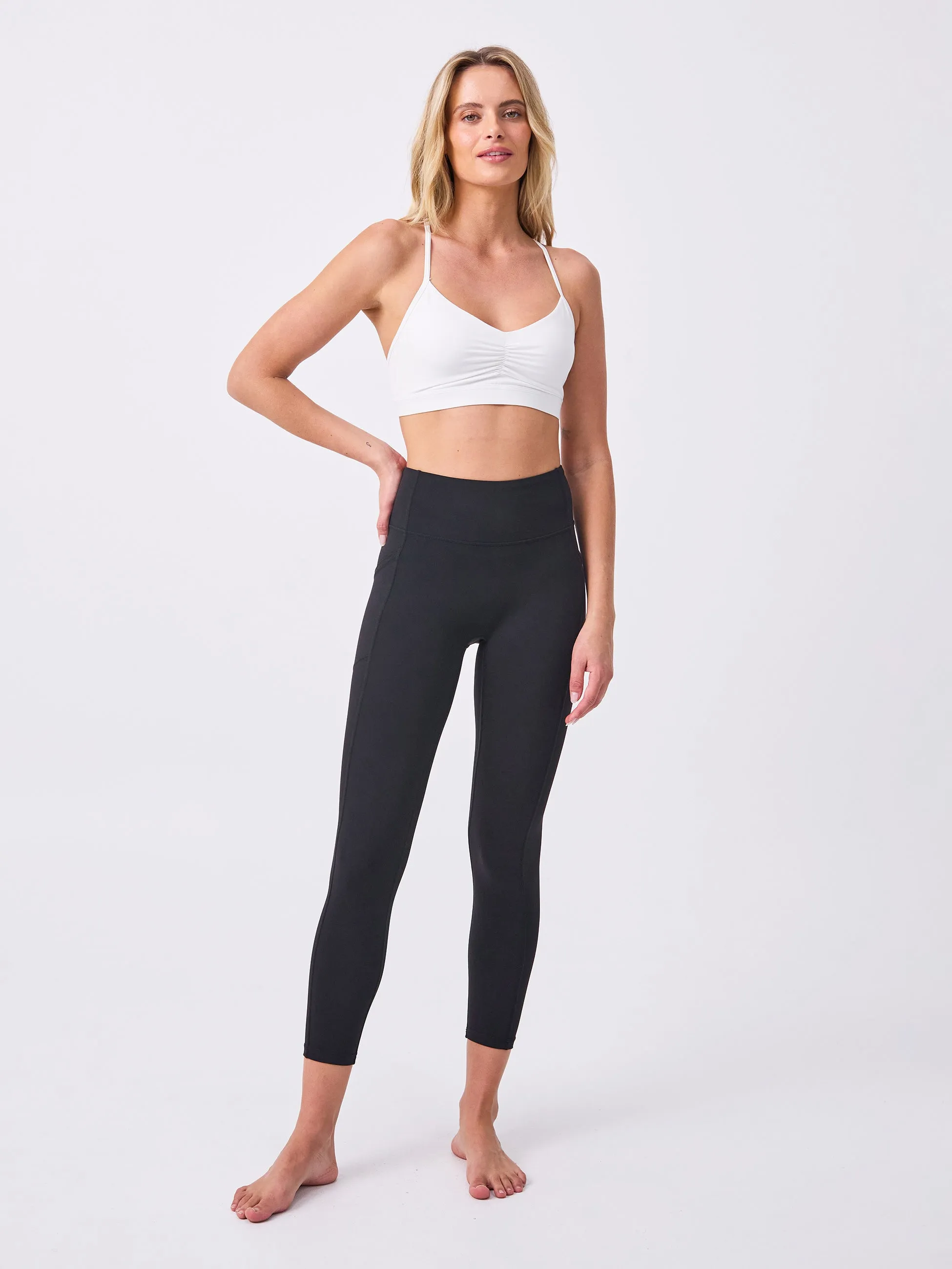 Soft Touch Rouch Front  Bra - White