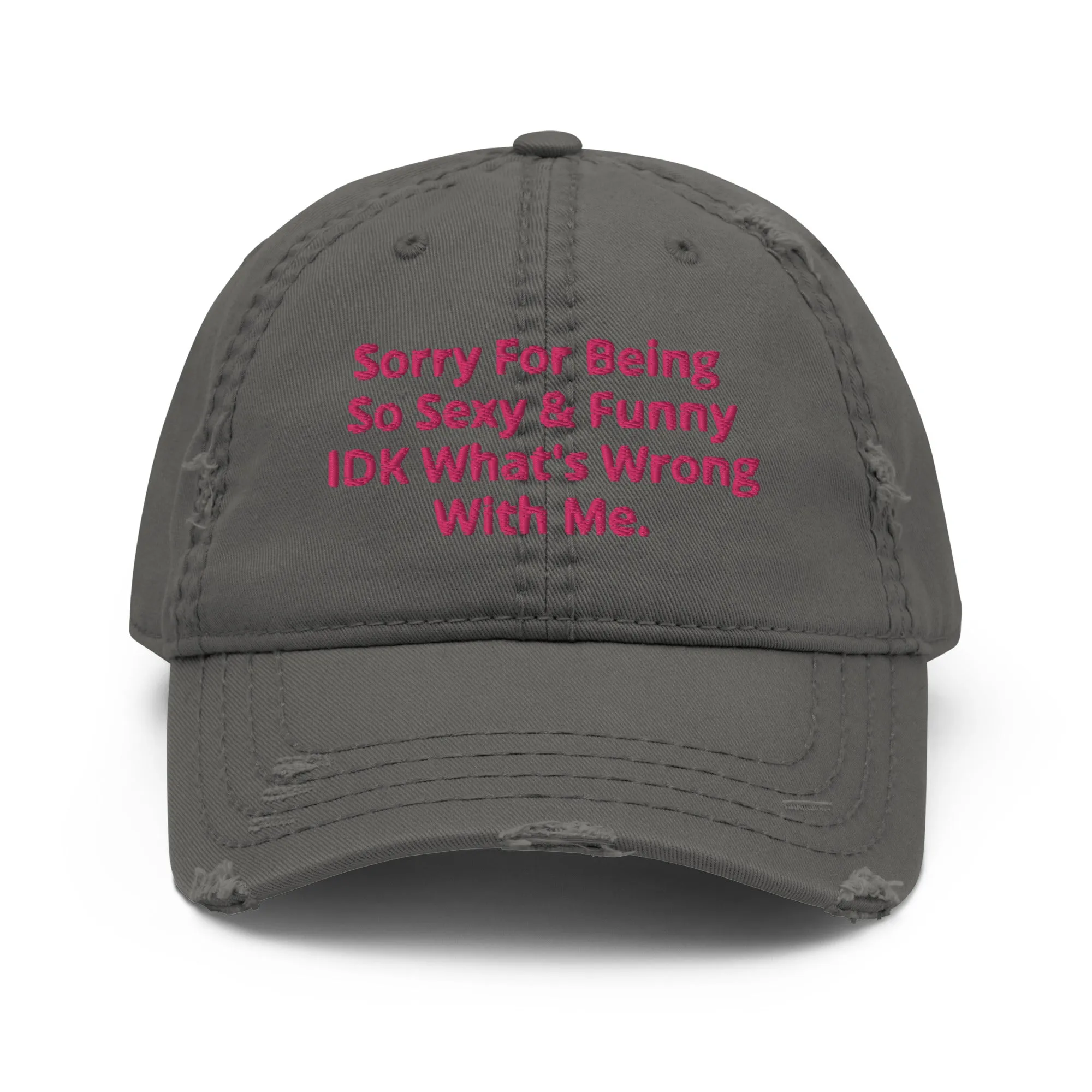 Sorry For Being So Smart Distressed Dad Hat