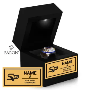 South Park High School Soccer 2024 Championship Black LED Ring Box