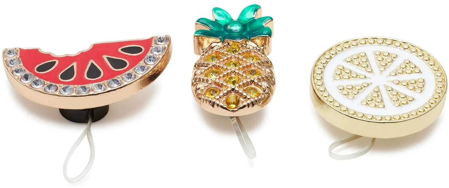 SparklyFruit Sandal Backer 3pc Jibbitz Pack