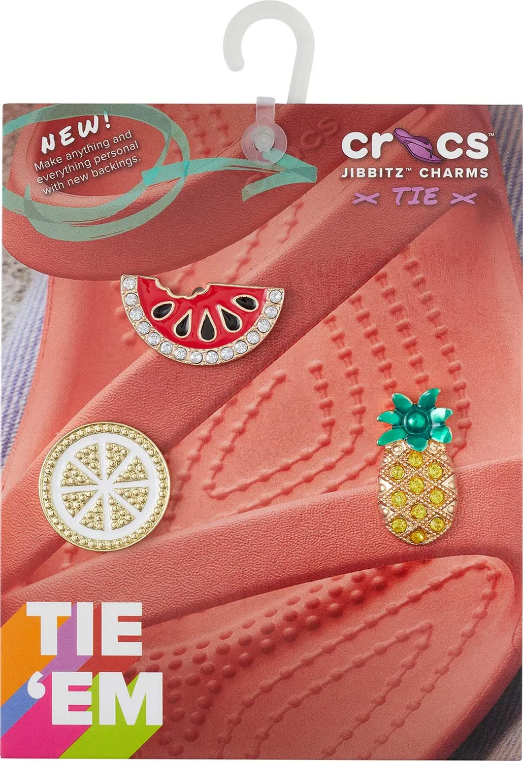 SparklyFruit Sandal Backer 3pc Jibbitz Pack