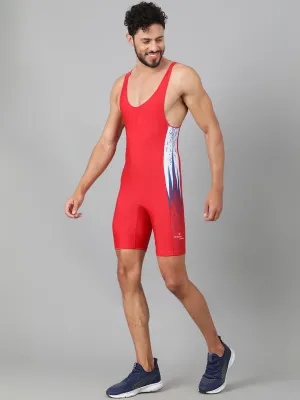 Sport Sun Red Wrestling Costume For Men