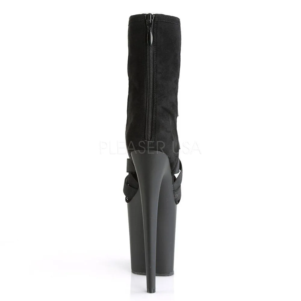 SS-FLAMINGO-800-24 Platform Sandal | Black Lycra