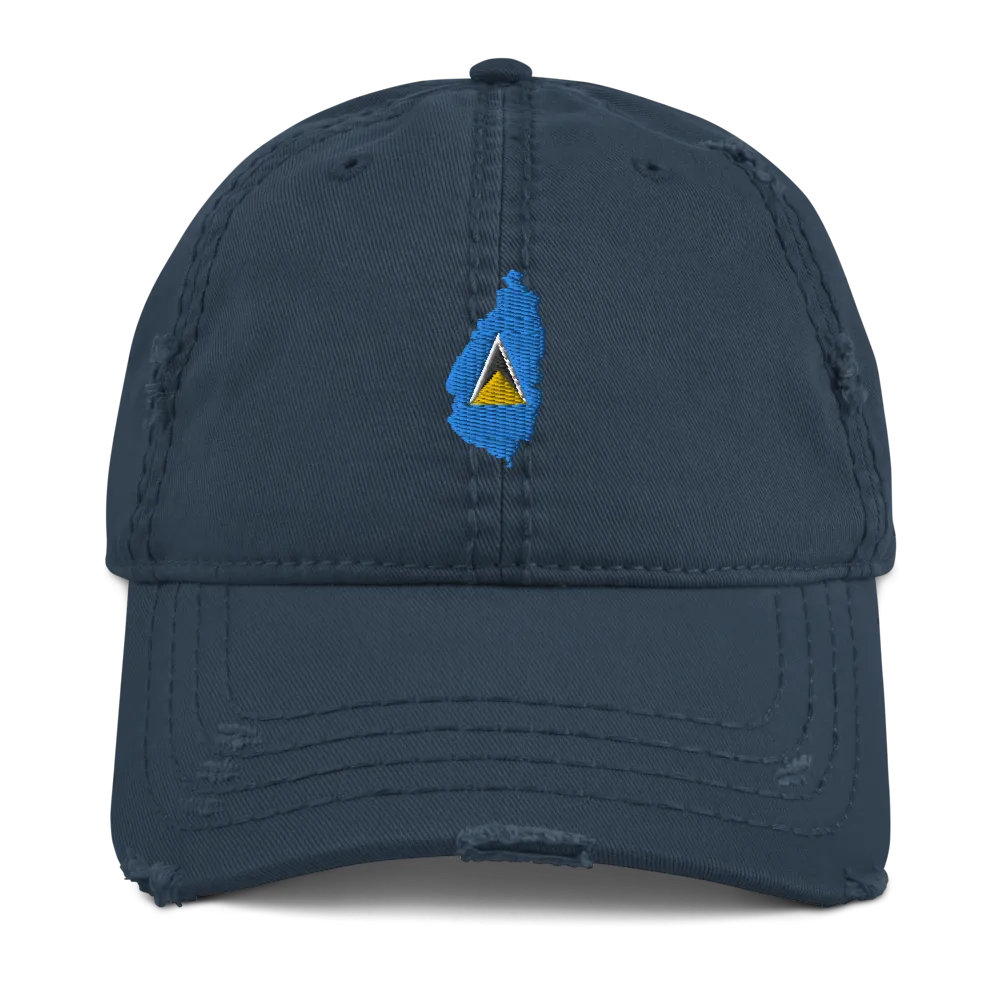 St. Lucia Distressed Dad Hat