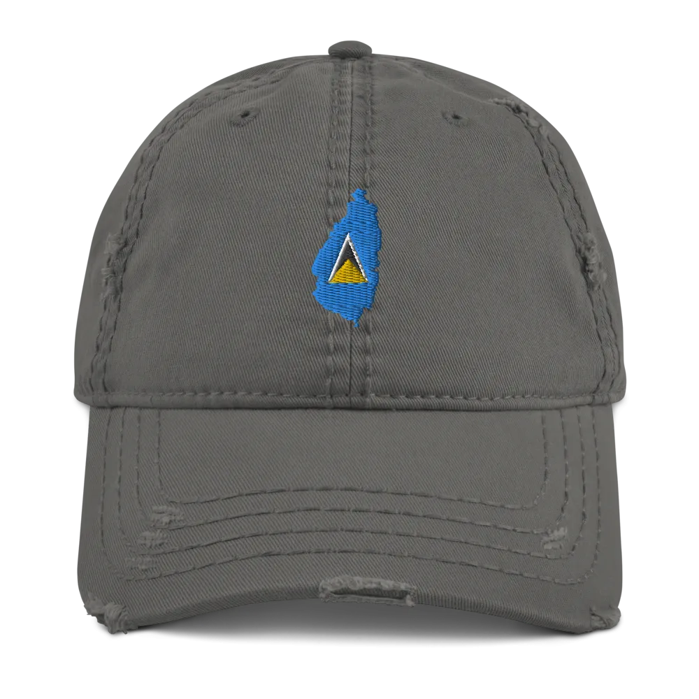 St. Lucia Distressed Dad Hat