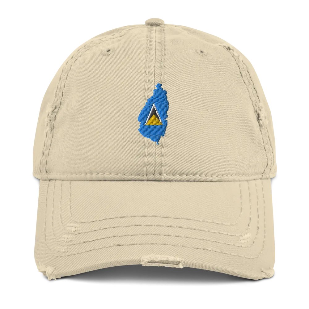 St. Lucia Distressed Dad Hat