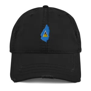 St. Lucia Distressed Dad Hat