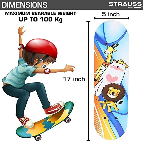 Strauss Lion Kids Skateboard, Age 3-5 Years