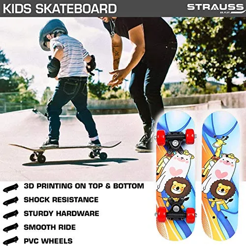 Strauss Lion Kids Skateboard, Age 3-5 Years