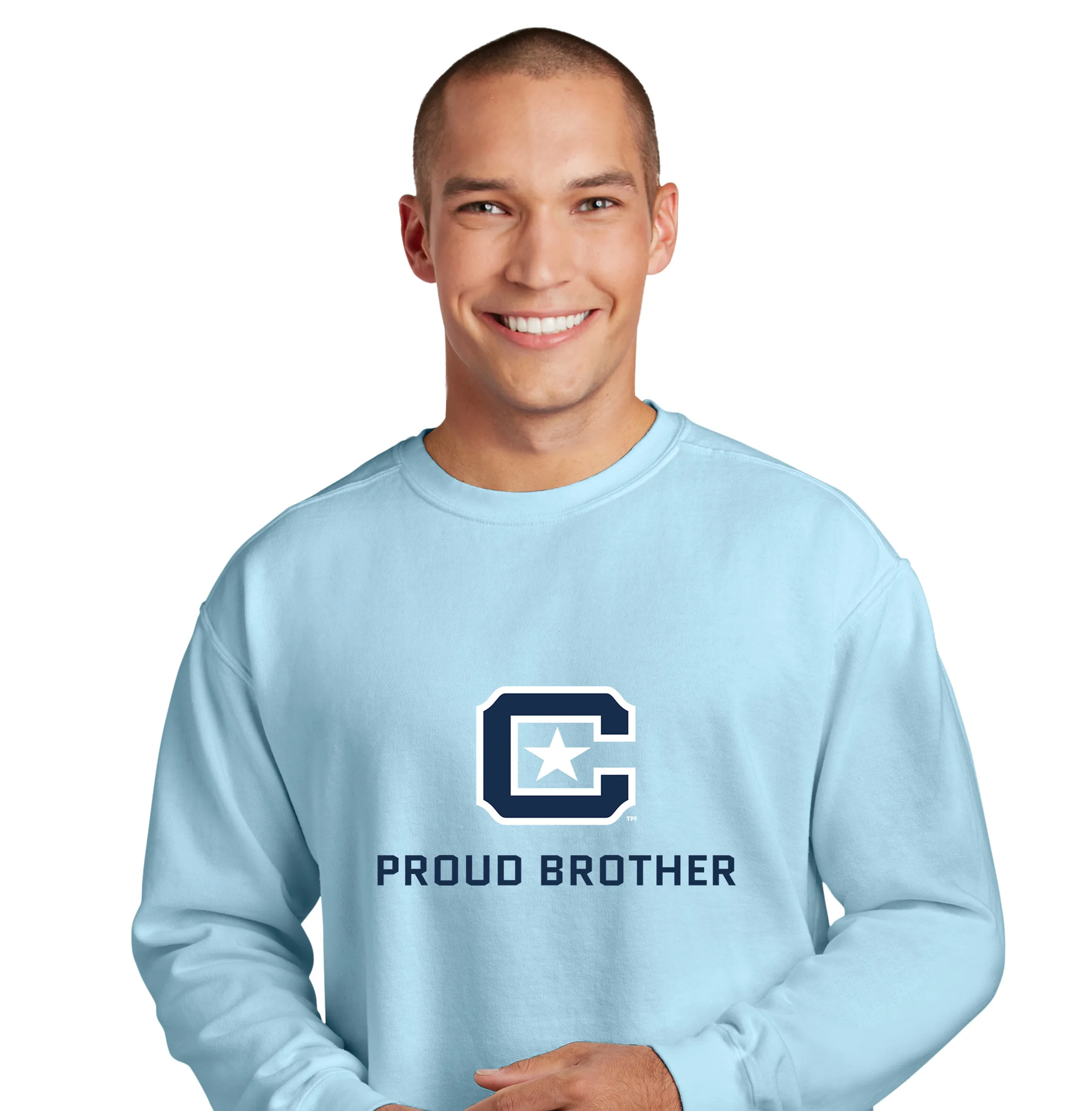The Citadel Block C, Proud Brother, Embroidered Comfort Colors ® Ring Spun Crewneck Sweatshirt