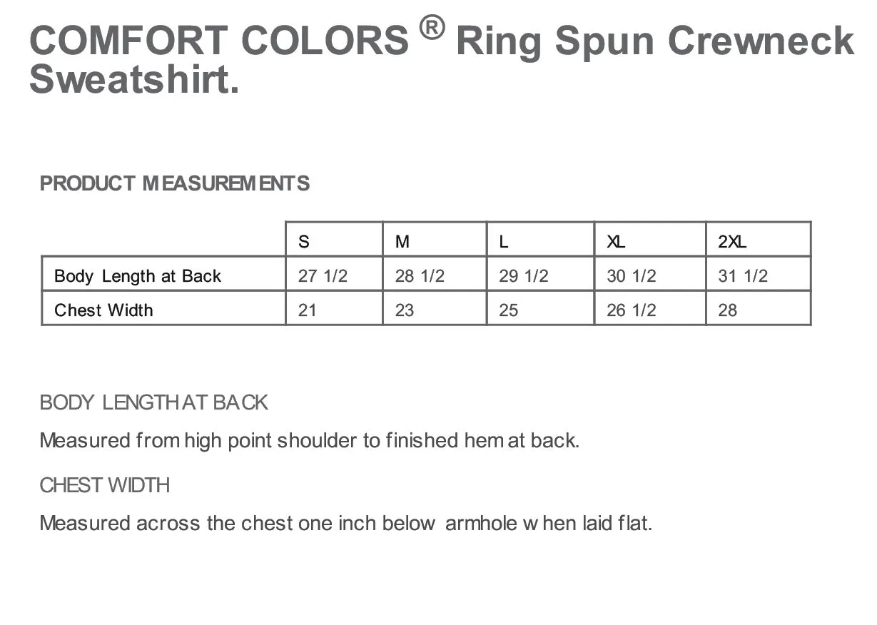 The Citadel Block C, Proud Brother, Embroidered Comfort Colors ® Ring Spun Crewneck Sweatshirt