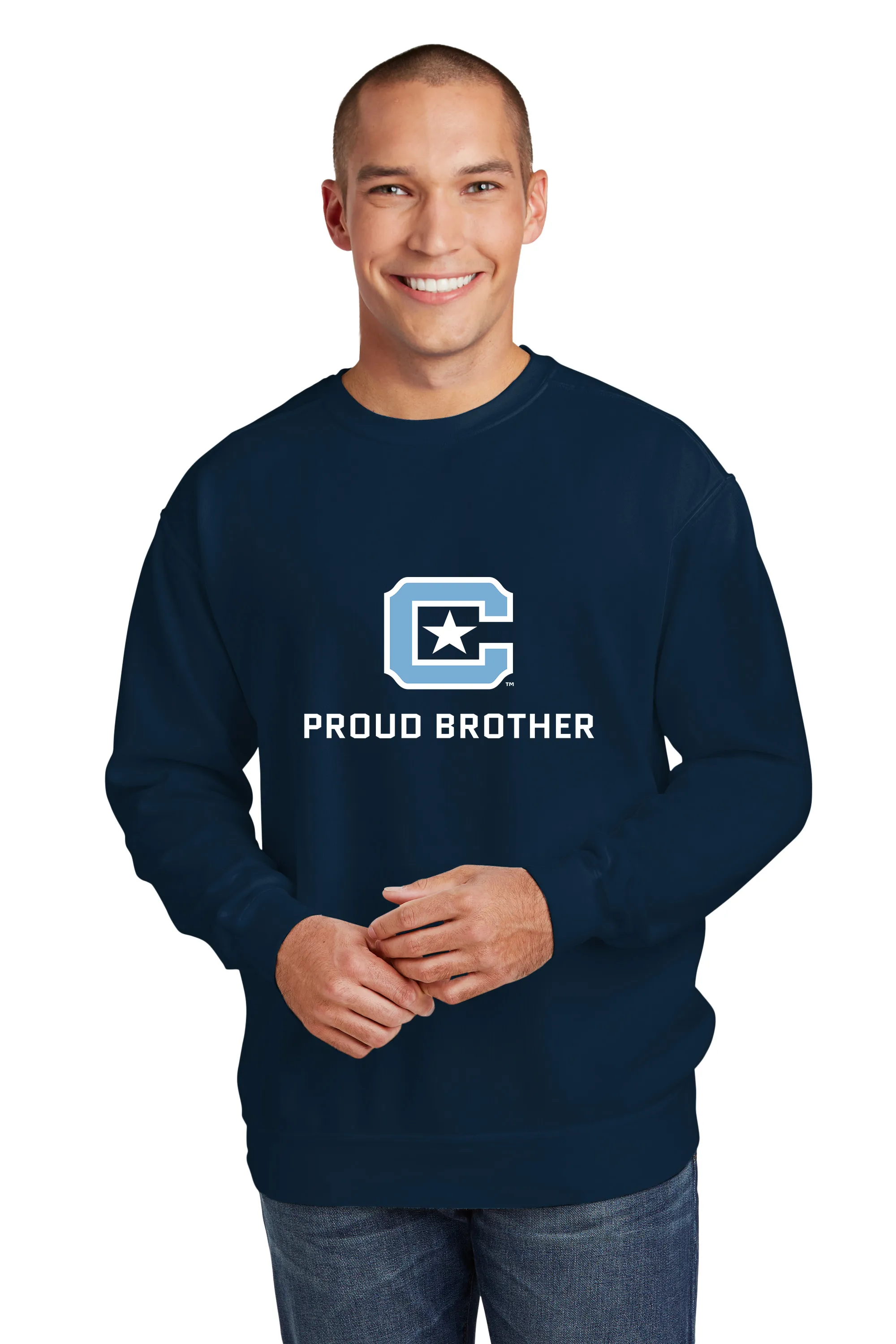 The Citadel Block C, Proud Brother, Embroidered Comfort Colors ® Ring Spun Crewneck Sweatshirt