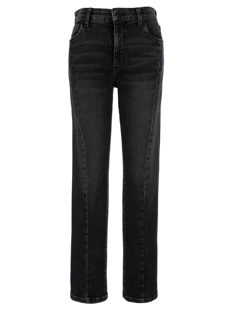 The Reese High Rise FabAb Ankle Straight - Create