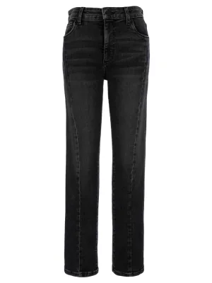 The Reese High Rise FabAb Ankle Straight - Create