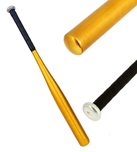 Toyshine Heavy Quality Non-Slip Alloy Steel Baseball Bat Metal Baseball Stick (80CM) with Cover,Color May Vary (SSTP)