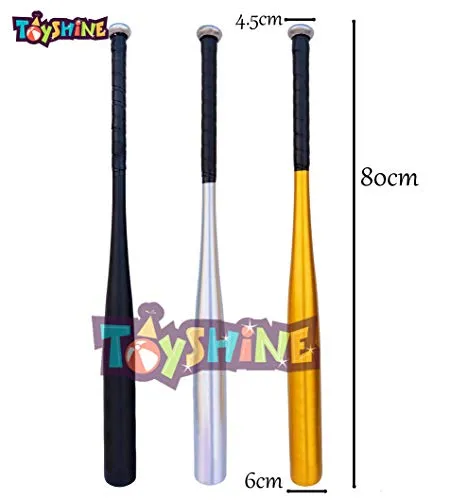 Toyshine Heavy Quality Non-Slip Alloy Steel Baseball Bat Metal Baseball Stick (80CM) with Cover,Color May Vary (SSTP)
