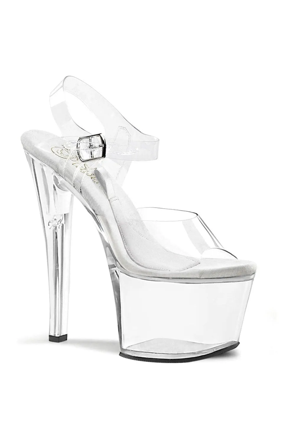 TREASURE-708 Exotic Sandal | Clear Vinyl