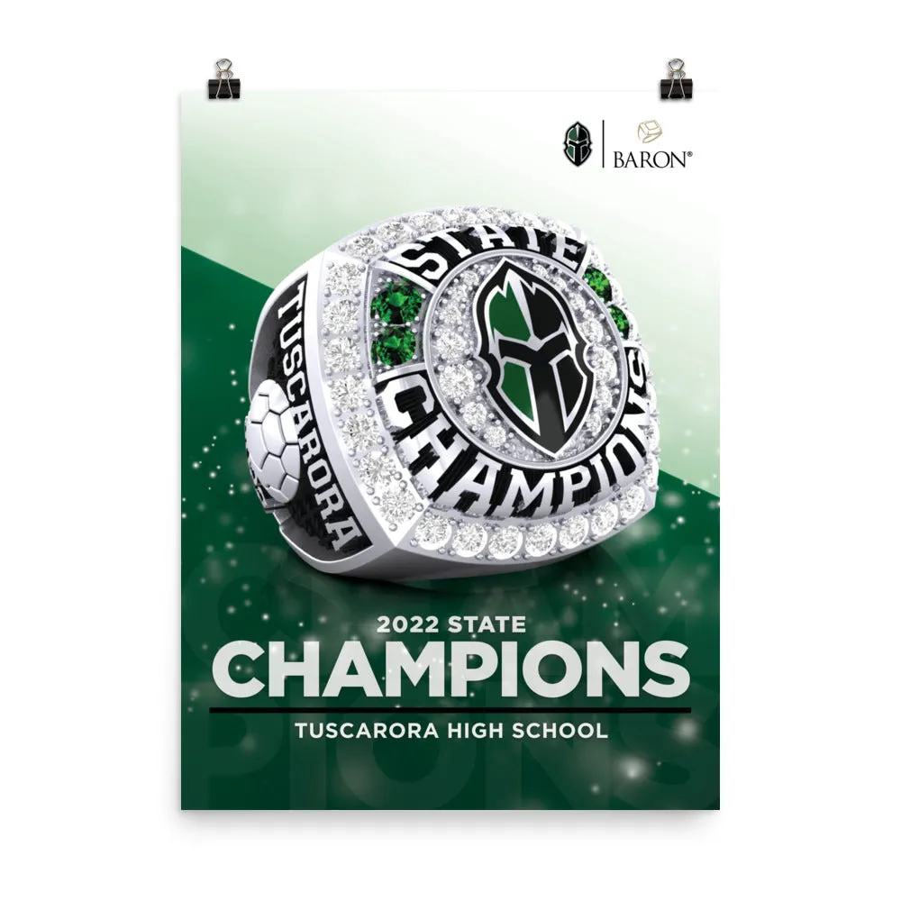 Tuscarora High School Soccer 2022 Championship Poster