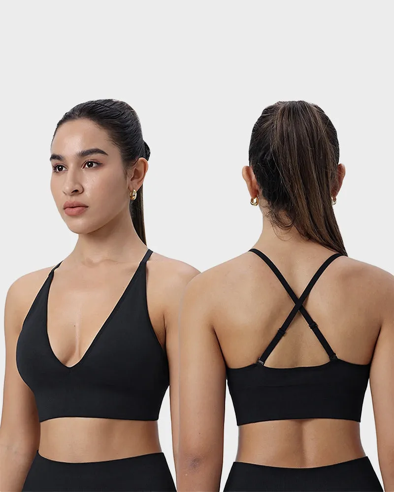 Ultimate Comfort Deep V Wireless Sports Bra Duo (2 Pack)
