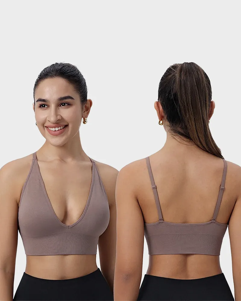 Ultimate Comfort Deep V Wireless Sports Bra Duo (2 Pack)