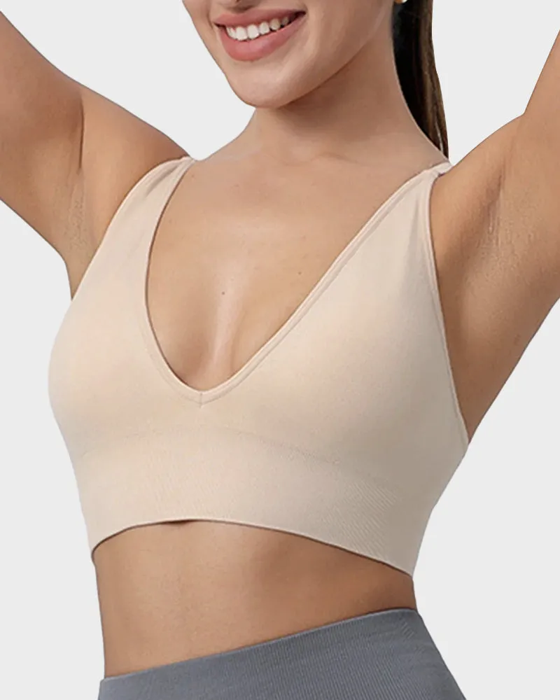 Ultimate Comfort Deep V Wireless Sports Bra Duo (2 Pack)
