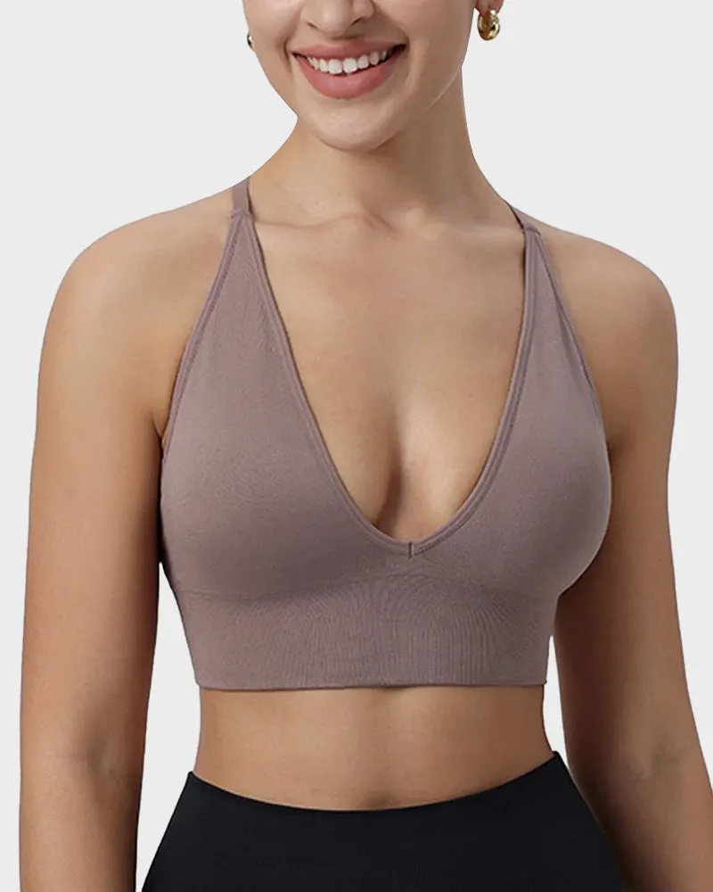 Ultimate Comfort Deep V Wireless Sports Bra Duo (2 Pack)
