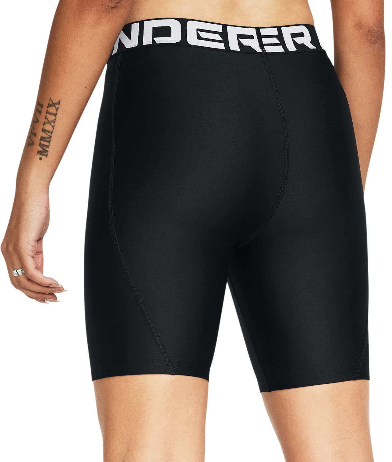 Under Armour HeatGear 8 Inch Womens Short Running Tights - Black