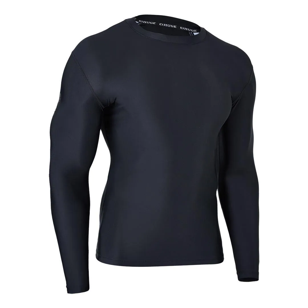 Unisex UPF50  Classic Black Rash Guard