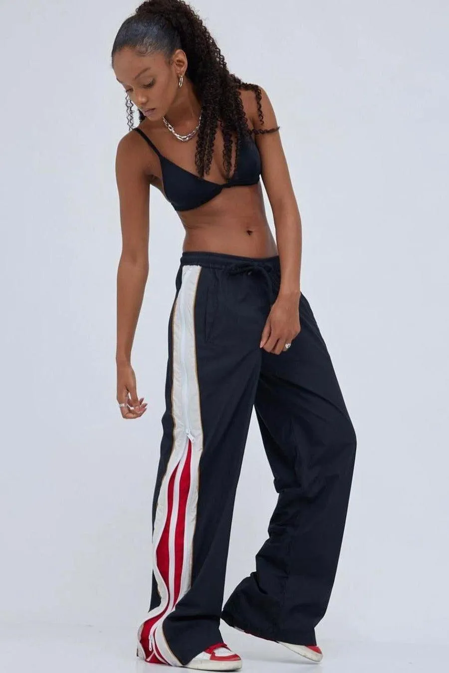 Urban Street Zipper Loose  Pants