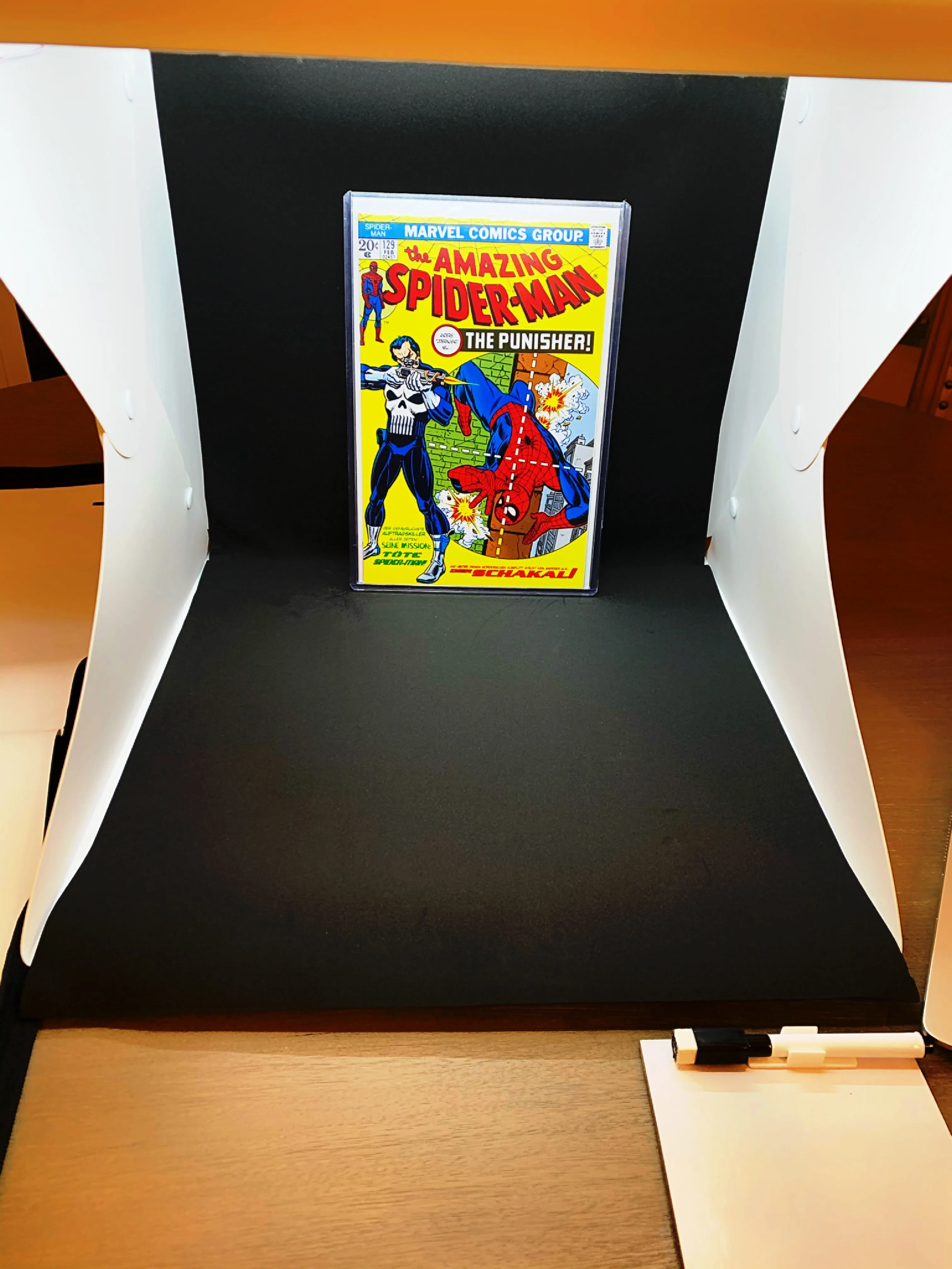 Vanity LED Photo Box Size Large (16in by 16in) for Comic Books Baseball Football Hockey Basketball Cards